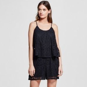 NWT Mossimo Women's Black Crochet Romper